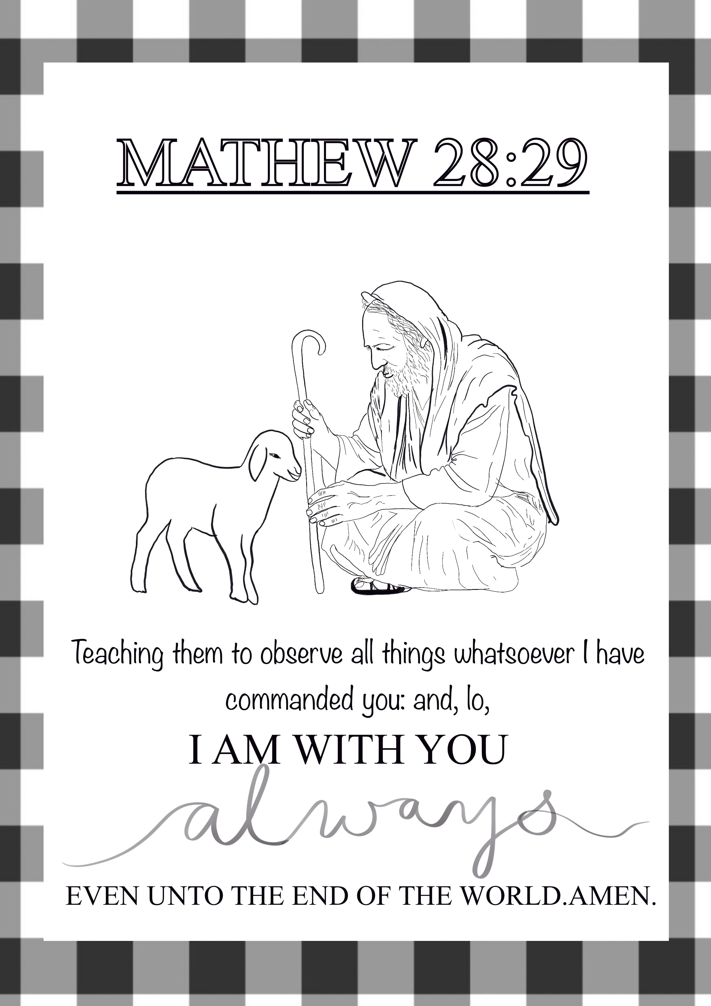 Printables - I AM WITH YOU ALWAYS